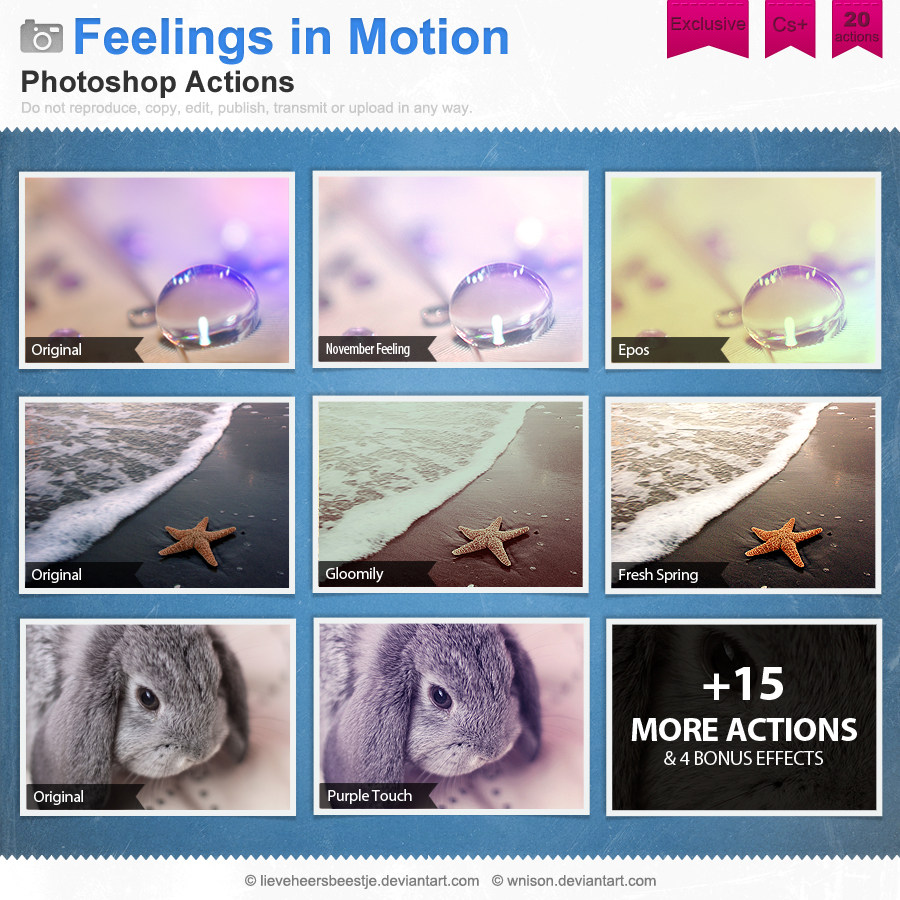 Feelings in Motion Photoshop Actions