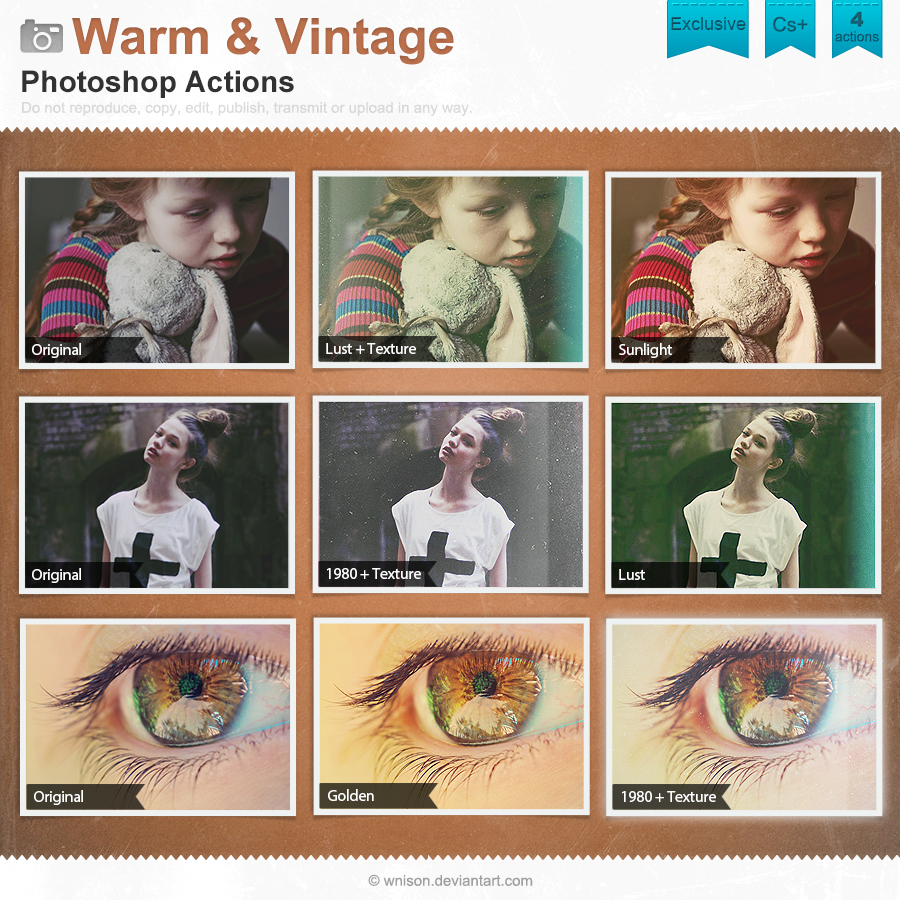 Warm and Vintage Photoshop Actions