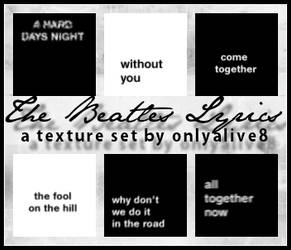 Beatles Lyrics - A texture Set