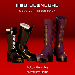 [MMD +DL] Code Vein Boots (male v.) PACK by Enstuki-NATO