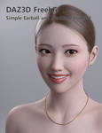 Freebie : Daz3d Simple Earball and Necklace for G8