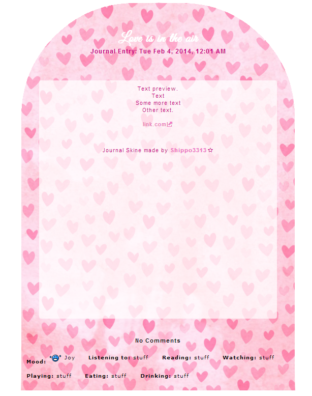 Love is in the air Journal Skin