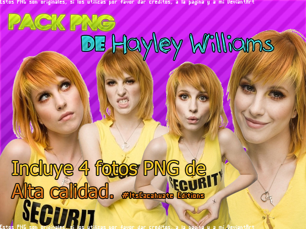 Pack PNG de Hayley Williams.