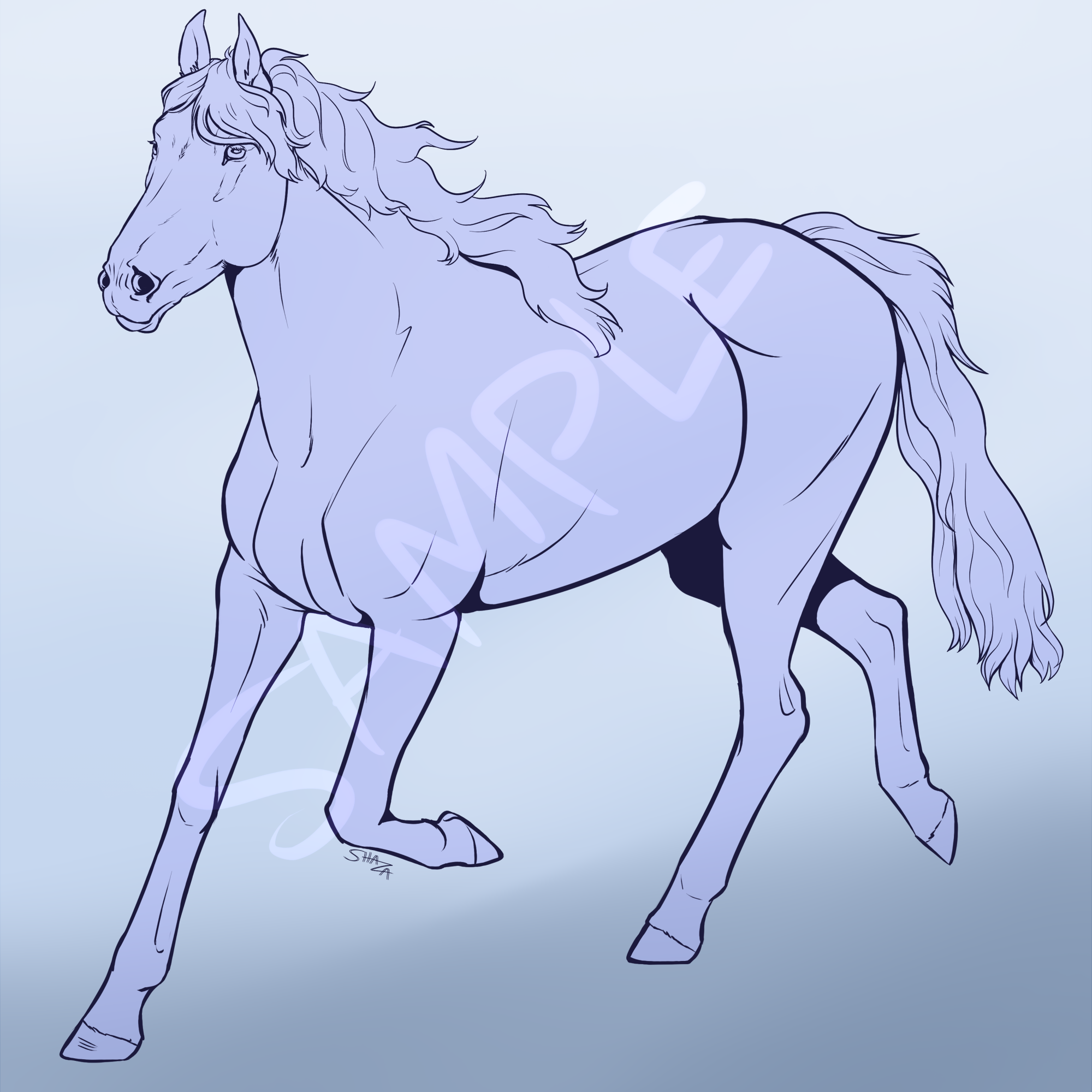 Horse Lineart - P2U by ForgottenAmnesty on DeviantArt
