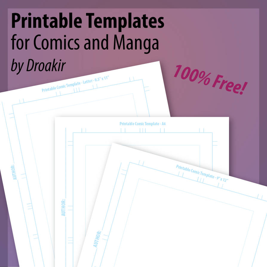 Printable Templates For Comics And Manga By Droakir On Deviantart