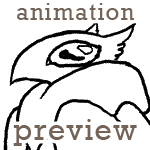 Bird creature flapping animation