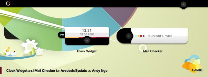 GAIA08 Clock and Mail Widgets