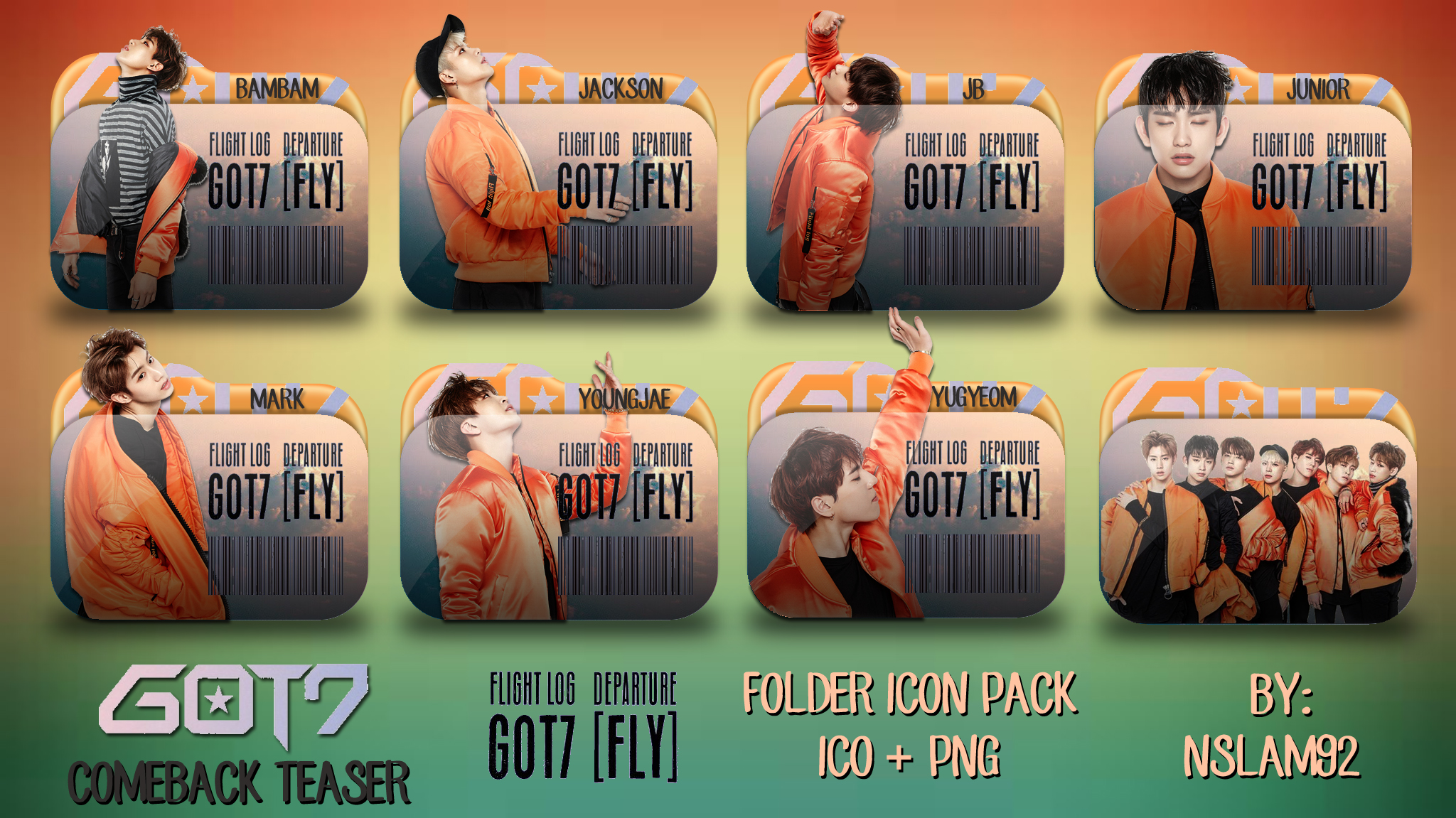 GOT7 Flight Log: Departure Teaser Folder Icon Pack