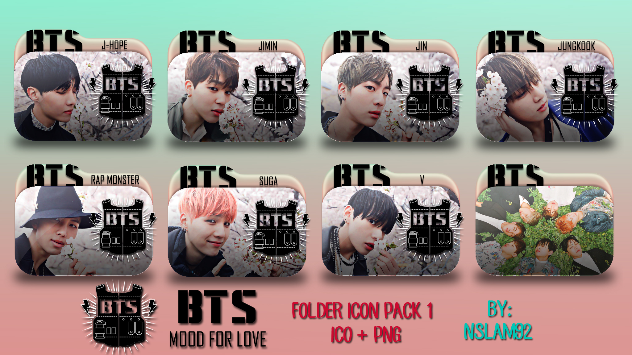 Bts Mood For Love Folder Icon Pack 1 By Nslam92 On Deviantart