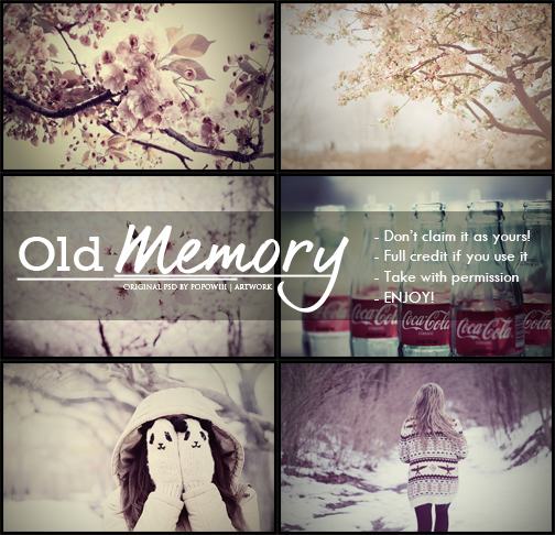 Old Memory Psd By Popowiii