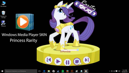 Princess Rarity Windows Media Player SKIN