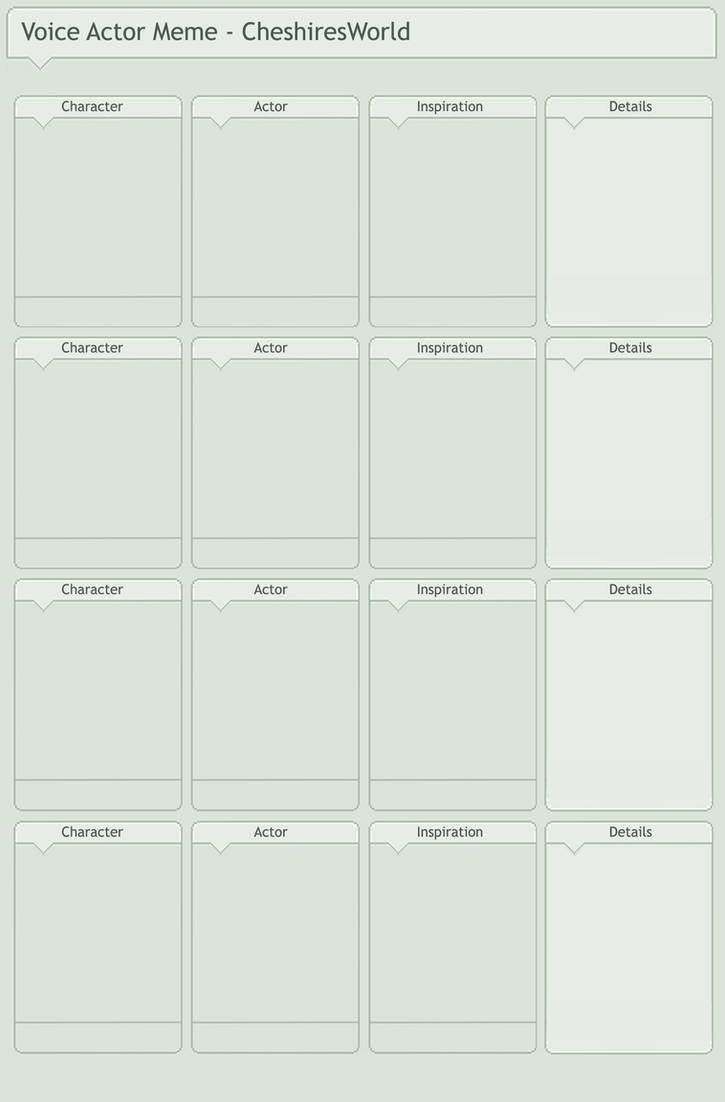 Voice Actor Meme Template by CheshireCaterling on DeviantArt