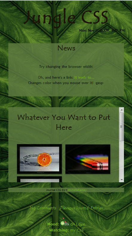 Free for Use Jungle CSS by WaterandSnails on DeviantArt