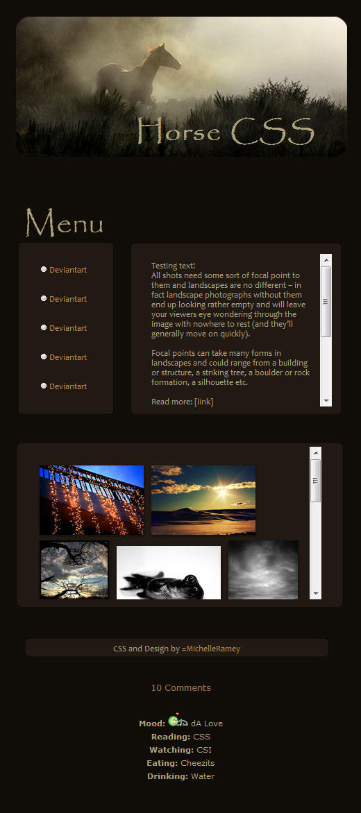 Free for Use Horse CSS by WaterandSnails on DeviantArt