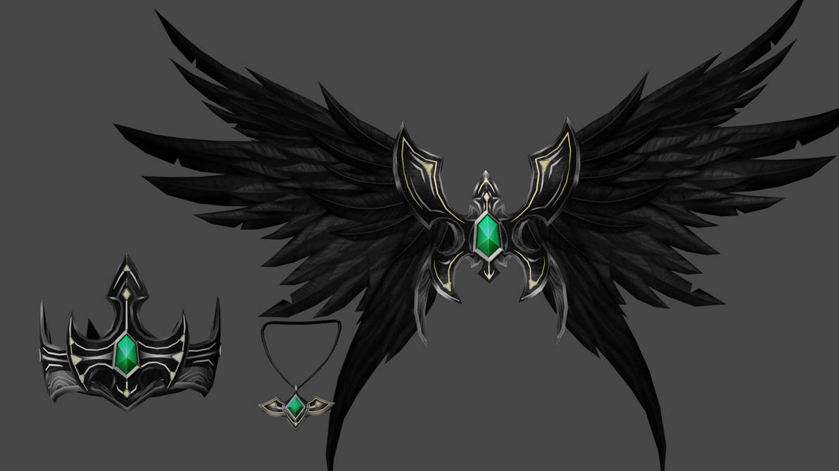 Crown, Necklace and Wings 3D models Download by MsNonenone on DeviantArt