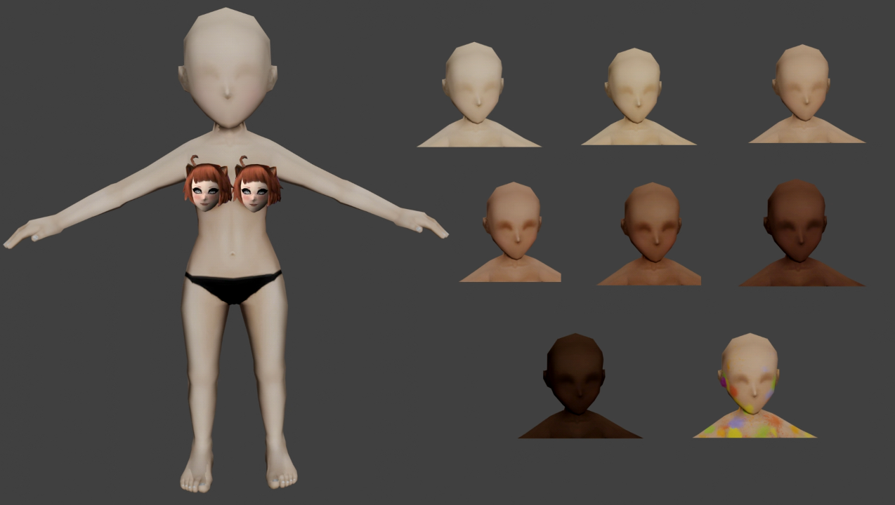 Female Base Avatar - VRChat 3D Model by Andyholm