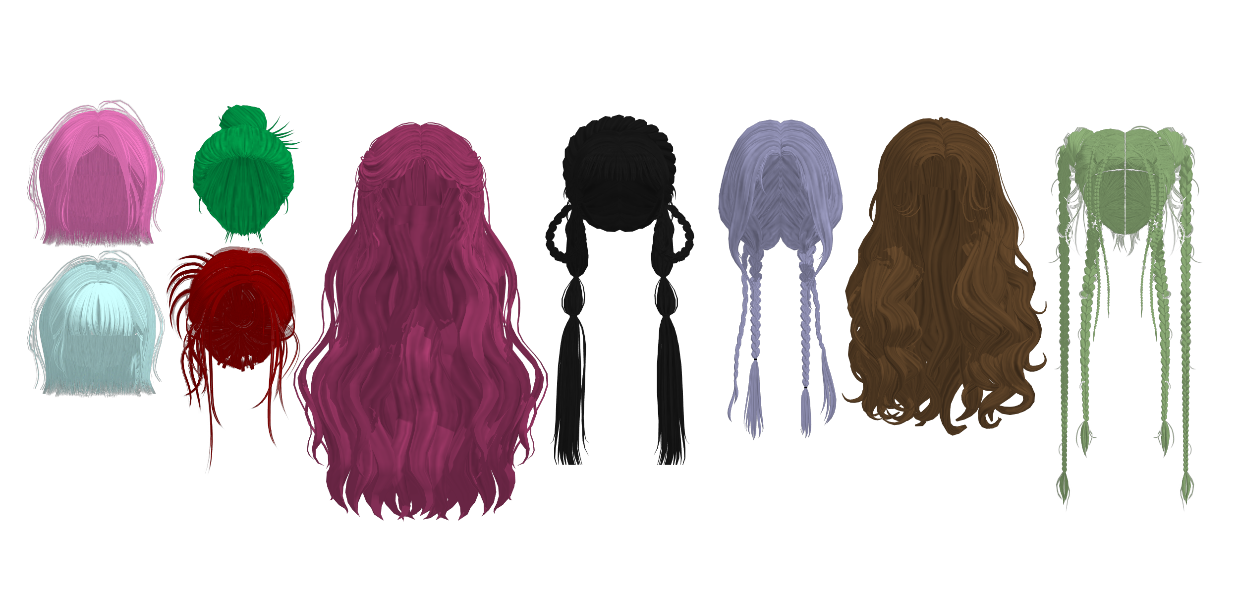 Zepeto Hair Pack 3 [MMD/FBX] by redgravezz on DeviantArt