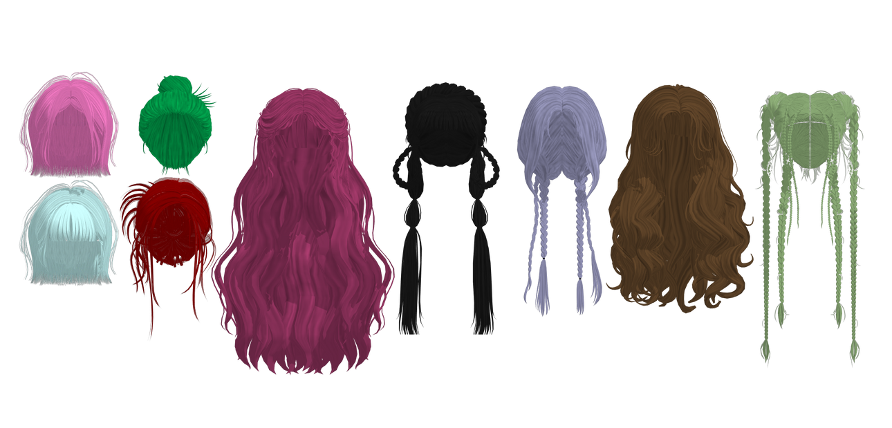 Zepeto Hair Pack 3 MMD/FBX by redgravezz on DeviantArt
