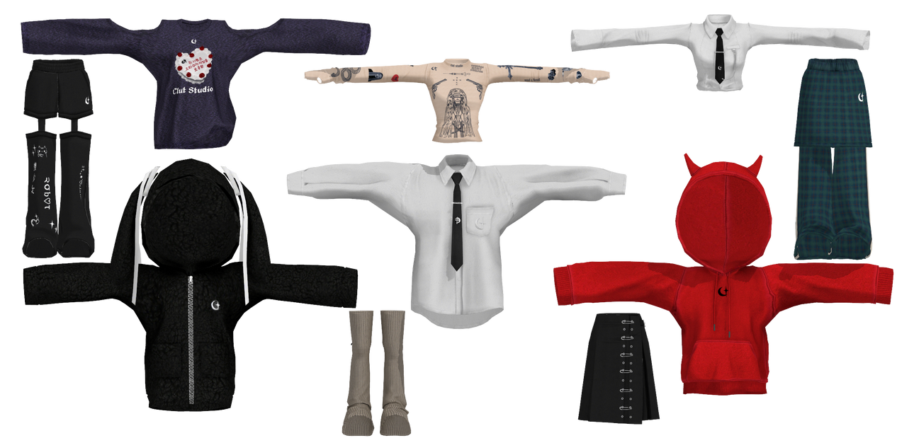 CLUT Studio Collab pack [MMD/FBX] by redgravezz on DeviantArt