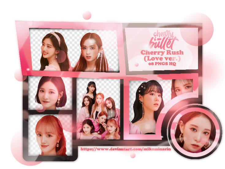 PNG PACK 23 CHERRY BULLET (cherry rush, love ver) by mikaminarin on