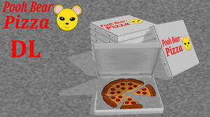 MMD Pooh Bear Pizza Box DL