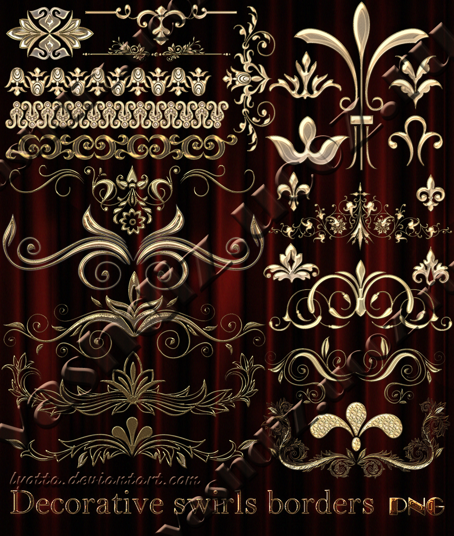 Decorative swirls borders