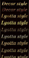 Golgen Decor text style Lyotta