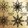 photoshop brushes stained glass snowflake