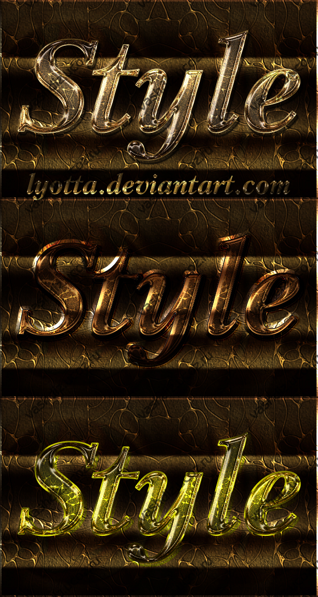Gold lurex text styles mercury