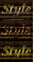 Gold lurex text styles mercury