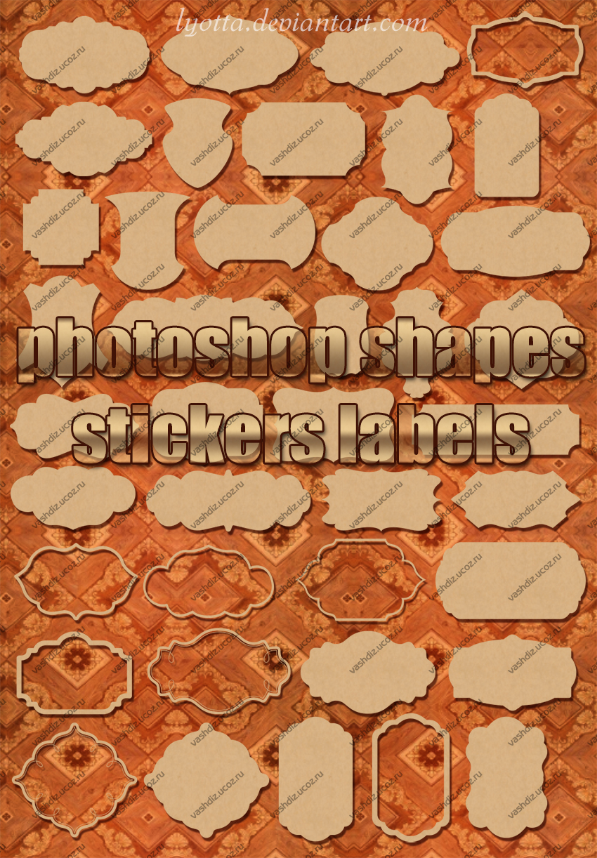 40 forms and shapes sticker labels Lyotta by Lyotta on DeviantArt