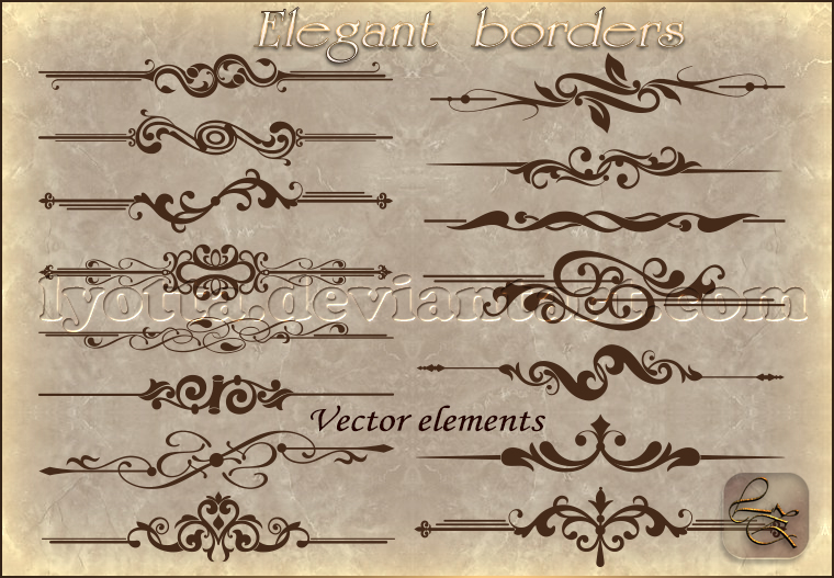 Vector borders corners LZ 2