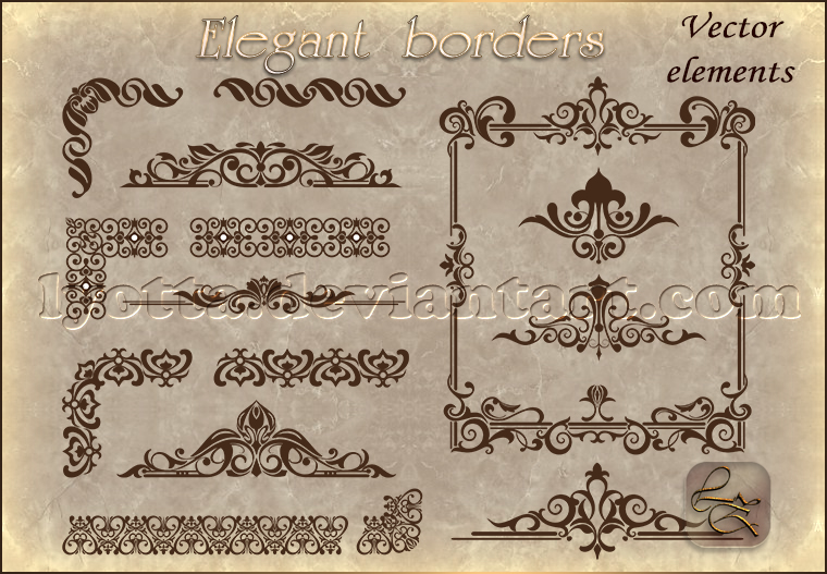 Vector borders corners LZ 4 by Lyotta on DeviantArt