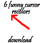 6 funny cursor recolors by MDzZz on DeviantArt