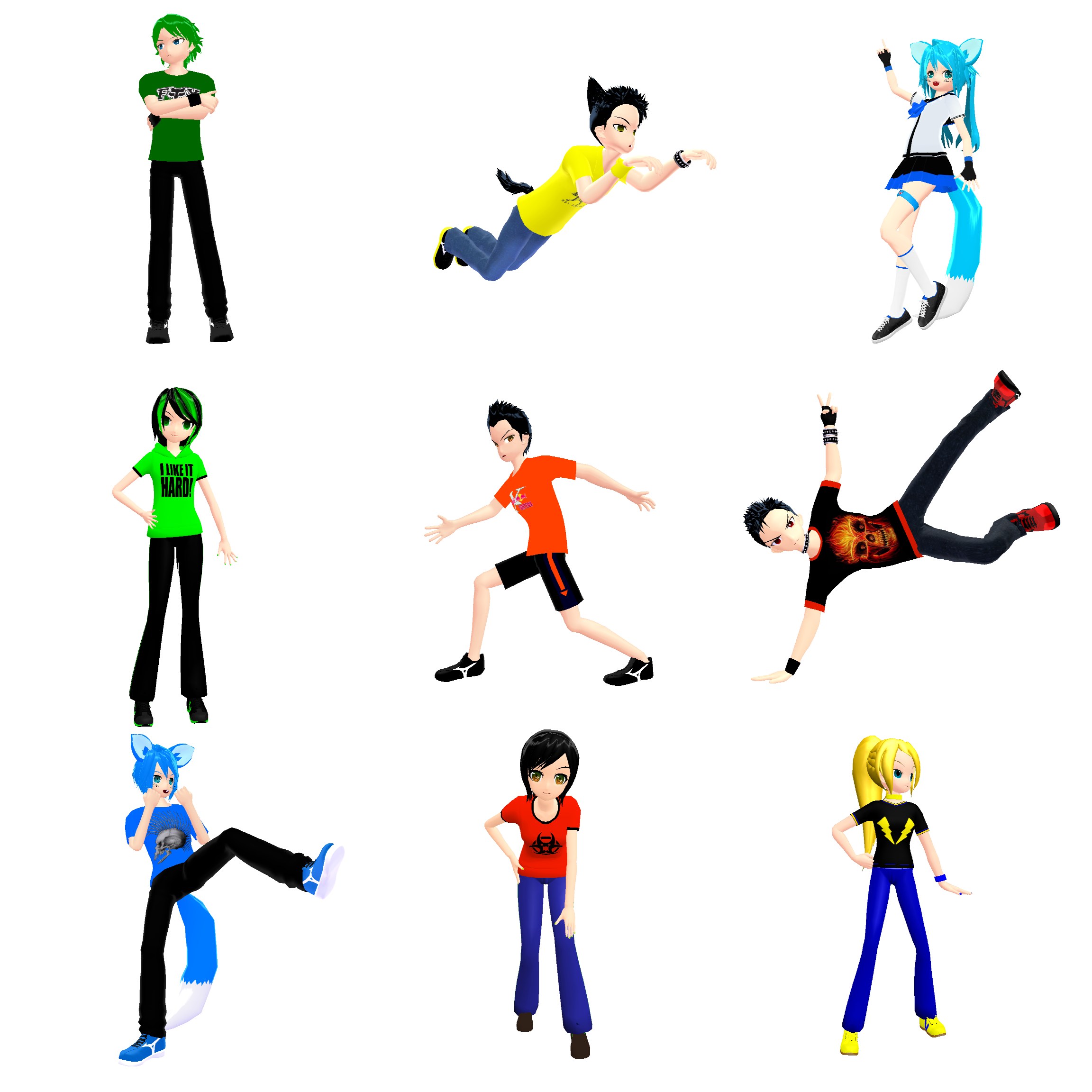 MMD Pose pack 1 DL by Rolneeq on DeviantArt