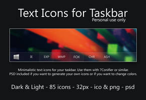 Text Icons for Taskbar
