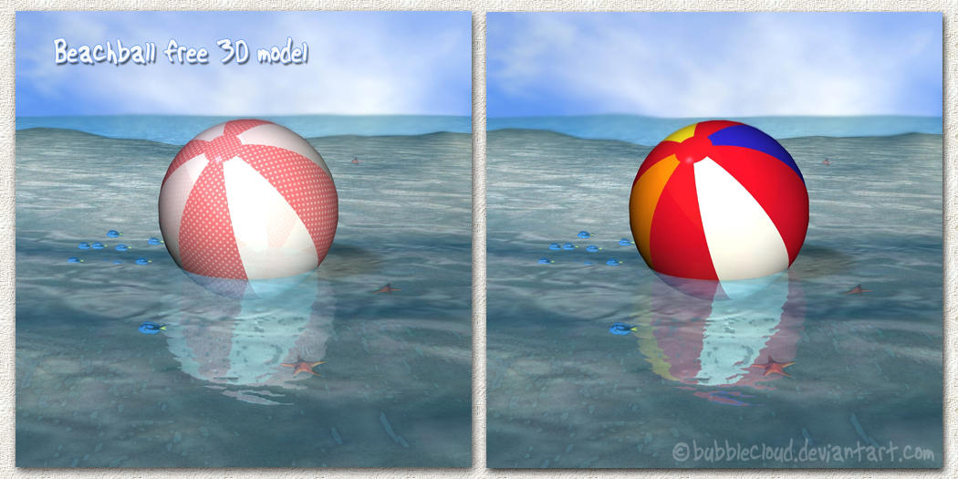 Beachball Free 3d model by BubbleCloud on DeviantArt