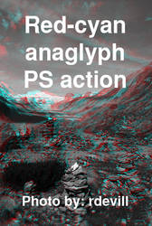 Red-cyan anaglyph action in BW
