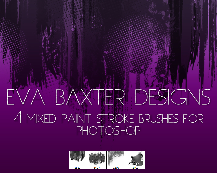 EVA BAXTER DESIGNS -- MIXED ROUGH BRUSH PS BRUSHES