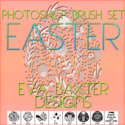 EVA BAXTER DESIGNS -- EASTER PS BRUSH SET