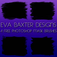 EVA BAXTER DESIGNS -- 4 MASK BRUSHES