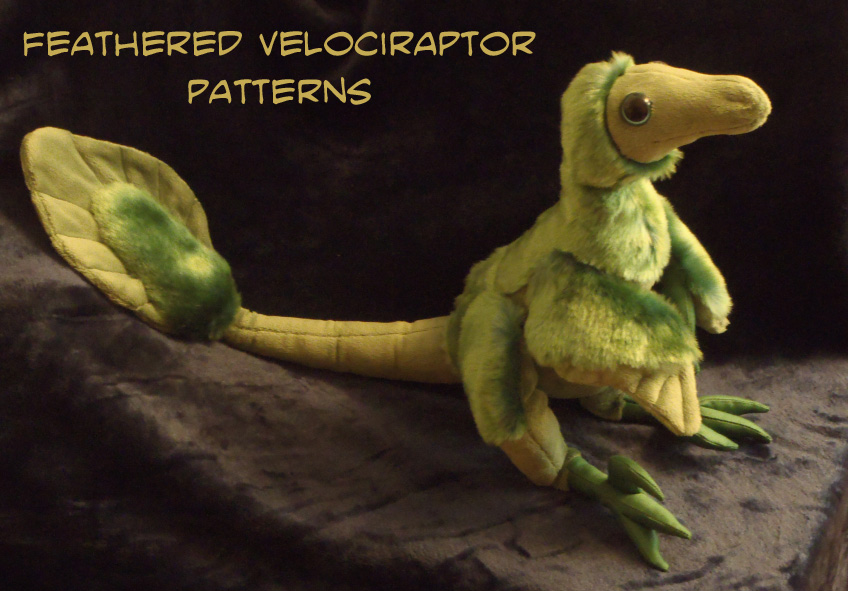 Feathered velociraptor-plushie PATTERNS 