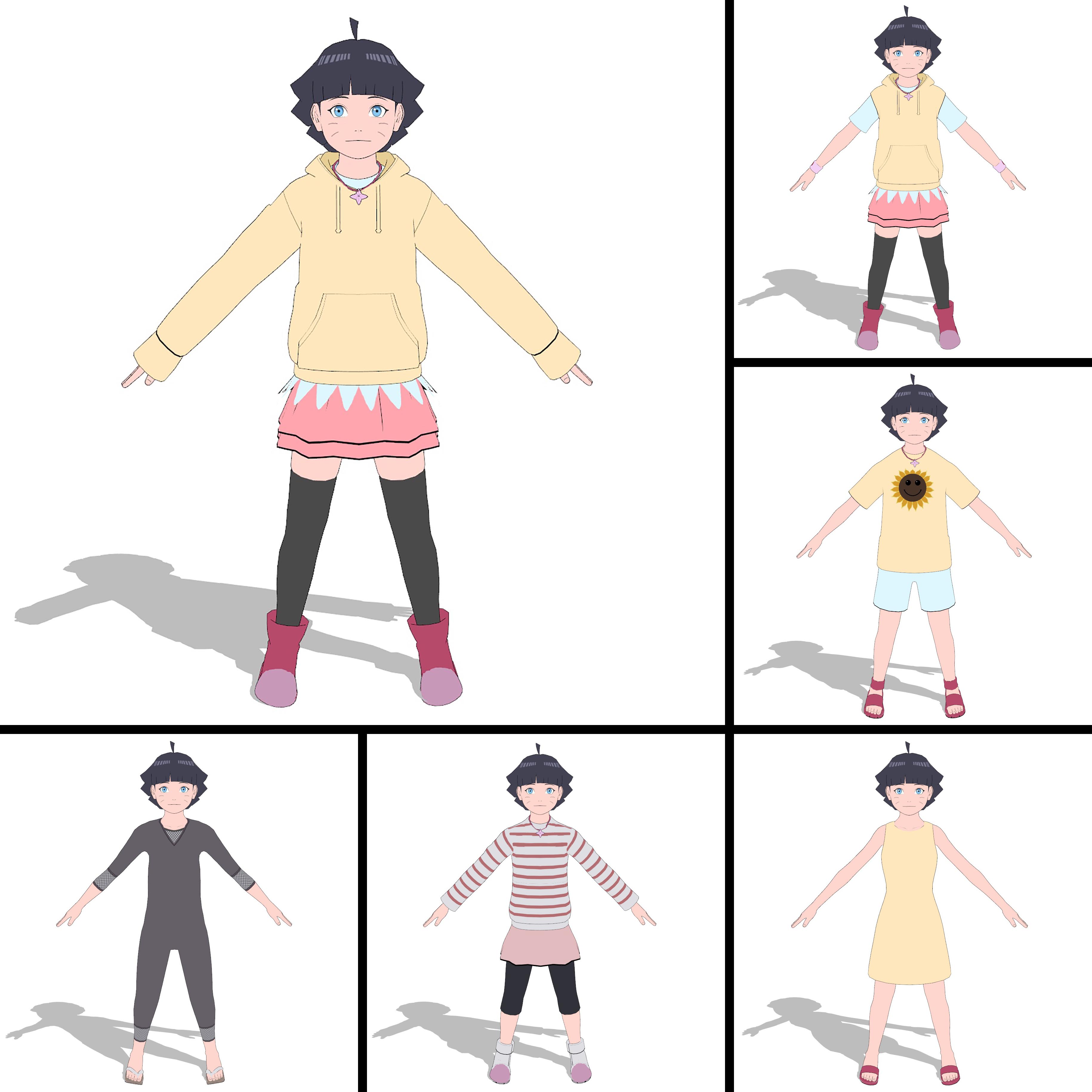 Naruto-Hinata-Boruto-Himawari by mz3dcg on DeviantArt