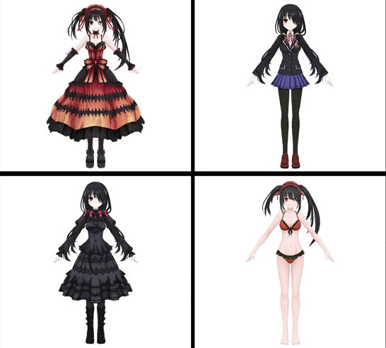 Kurumi Tokisaki 1.0 MMD PMX by Bak09 on DeviantArt