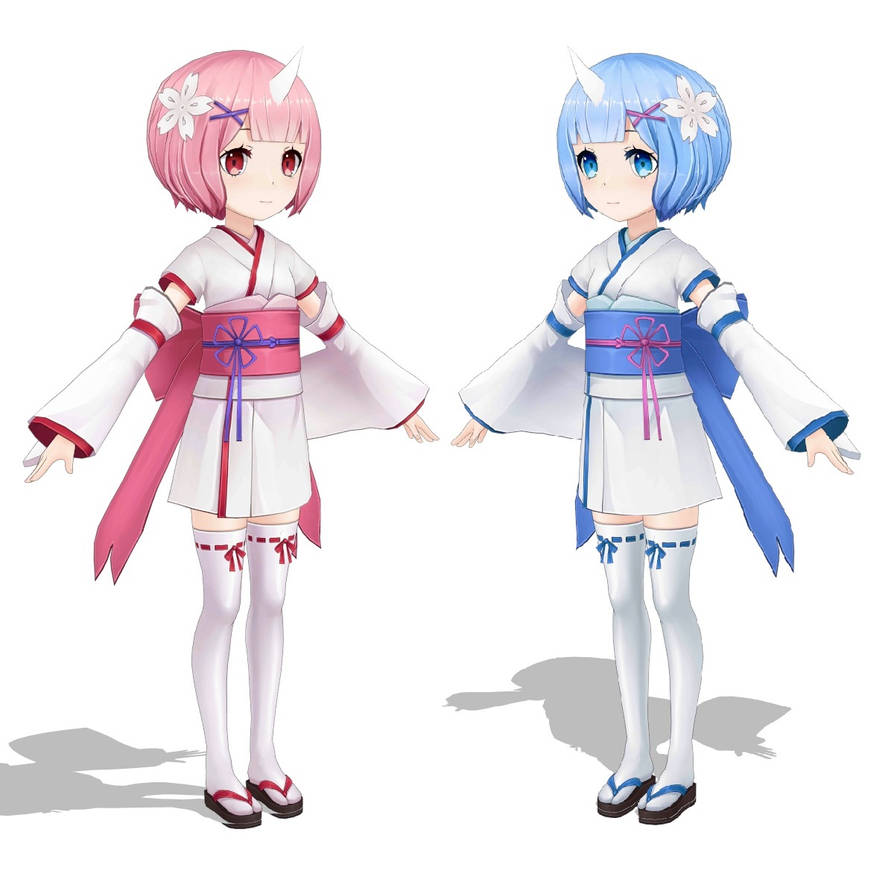 Ram And Rem Loli MMD PMX by Bak09 on DeviantArt