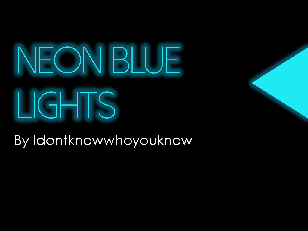 Neon Blue Lights Powerpoint Template By Idontknowwhoyouknow