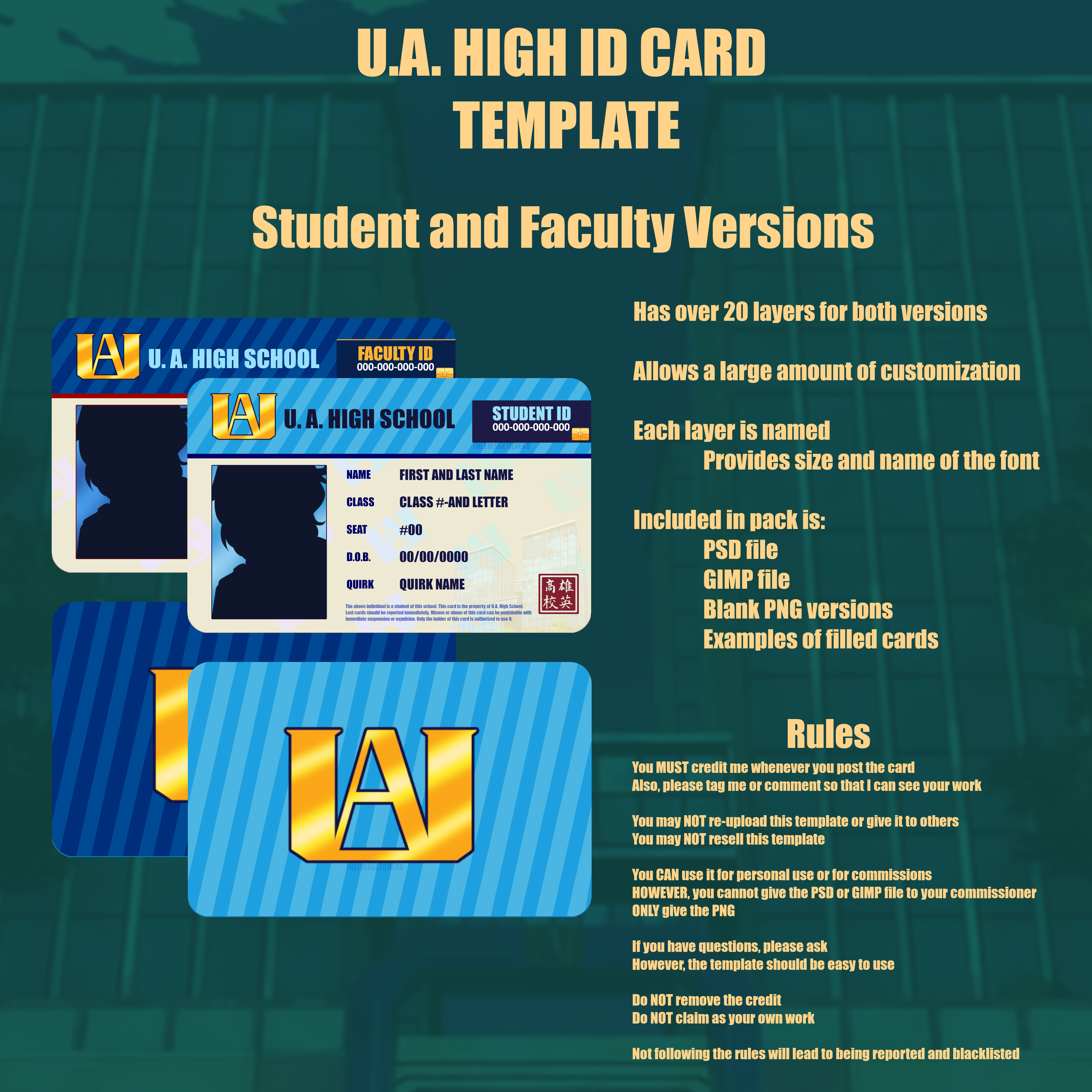 My Hero Academia Id Card English