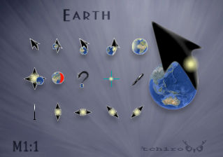 Earth-animated cursor