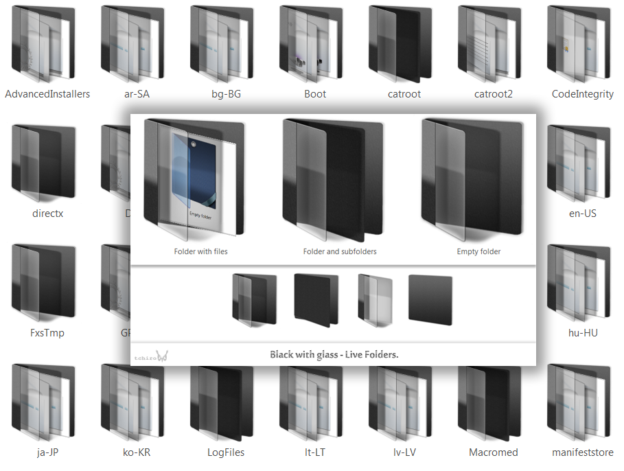 Black with glass - Live Folders. by tchiro on DeviantArt