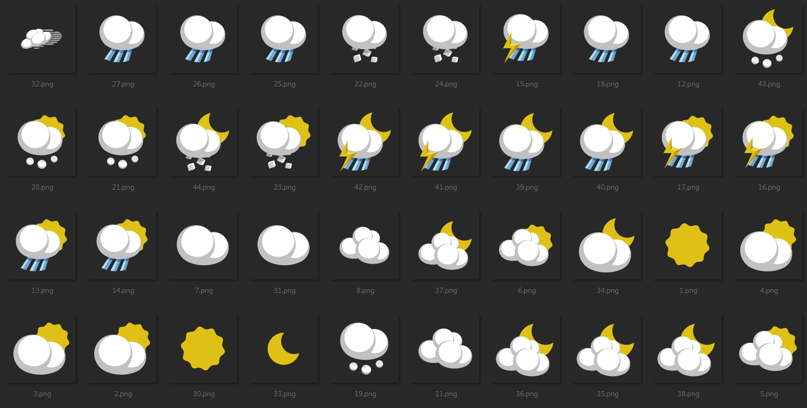weather icons NN